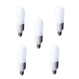 SET 5 becuri fluorescent Panasonic, soclu E27, putere 24W, forma oval, lumina alb rece, alimentare 220 - 240 V, EFA24E672V-5 (timbru verde 2.25 lei) 
