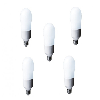 SET 5 becuri fluorescent Panasonic, soclu E27, putere 24W, forma oval, lumina alb rece, alimentare 220 - 240 V, EFA24E672V-5 (timbru verde 2.25 lei) 