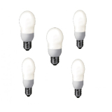 SET 5 becuri fluorescent Panasonic, soclu E27, putere 8W, forma oval, lumina alb calda, alimentare 220 - 240 V, EFA8E27HD-5 (timbru verde 2.25 lei) 