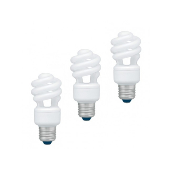 SET 3 becuri fluorescent Panasonic, soclu E27, putere 11W, forma spirala, lumina alb calda, alimentare 220 - 240 V, EFD11E27HD3E-3 (timbru verde 1.35 lei) 