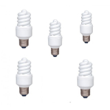SET 5 becuri fluorescent Panasonic, soclu E27, putere 13W, forma spirala, lumina alb calda, alimentare 220 - 240 V, EFD13E282V-5 (timbru verde 2.25 lei) 