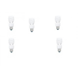 SET 5 becuri fluorescent Panasonic, soclu E27, putere 14W, forma spirala, lumina alb calda, alimentare 220 - 240 V, EFD14E27HD3E-5 (timbru verde 2.25 lei) 