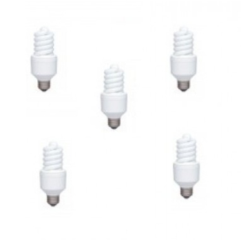 SET 5 becuri fluorescent Panasonic, soclu E27, putere 18W, forma spirala, lumina alb calda, alimentare 220 - 240 V, EFD18E27HD-5 (timbru verde 2.25 lei) 
