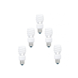 SET 5 becuri fluorescent Panasonic, soclu E27, putere 22W, forma spirala, lumina alb calda, alimentare 220 - 240 V, EFD22E27HD3E-5 (timbru verde 2.25 lei) 