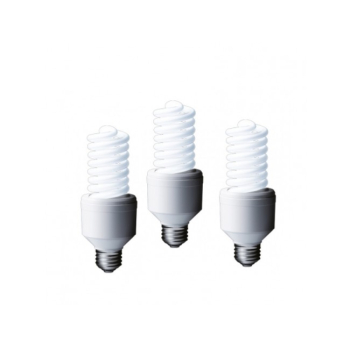 SET 3 becuri fluorescent Panasonic, soclu E27, putere 24W, forma spirala, lumina alb calda, alimentare 220 - 240 V, EFD24E282V-3 (timbru verde 1.35 lei) 