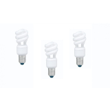 SET 3 becuri fluorescent Panasonic, soclu E27, putere 8W, forma spirala, lumina alb calda, alimentare 220 - 240 V, EFD8E27HD3E-3 (timbru verde 1.35 lei) 