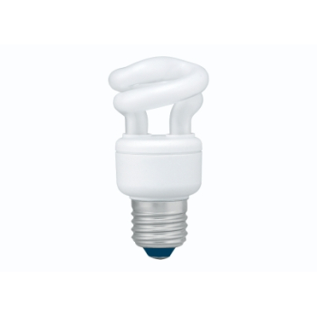 BEC fluorescent Panasonic, soclu E27, putere 8W, forma spirala, lumina alb rece, alimentare 220 - 240 V, EFD8E65HD3E (timbru verde 0.45 lei) 