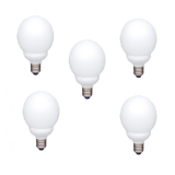 SET 5 becuri fluorescent Panasonic, soclu E27, putere 18W, forma oval, lumina alb rece, alimentare 220 - 240 V, EFG18E65HD-5 (timbru verde 2.25 lei) 