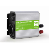 INVERTER GEMBIRD cu sinusoida simulata, Inverter auto, 300W, Schuko x 1, USB 5V / 2.1A, baterie 10-16V, EG-PWC300-01, (timbru verde 4 lei) 