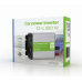 INVERTER GEMBIRD cu sinusoida simulata, Inverter auto, 300W, Schuko x 1, USB 5V / 2.1A, baterie 10-16V, EG-PWC300-01, (timbru verde 4 lei) 
