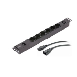 Apc EASY PDU EPDU1010B-SCH BASIC 1U/10A 230V (6X)SCHUKO (1X)C13 C14 