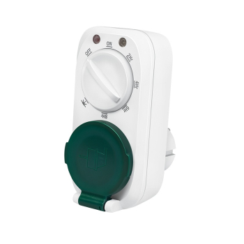 PRIZA inteligenta LOGILINK, Schuko x 1, conectare prin Schuko (T), 16 A, comutare mecanica a timpului - 7 presetari, protectie stropire cu apa IP44, pentru exterior, alb, ET0013 (timbru verde 0.18 l 