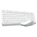 Kit A4Tech F1010 cu fir, alb F1010-W 