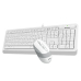 Kit A4Tech F1010 cu fir, alb F1010-W 