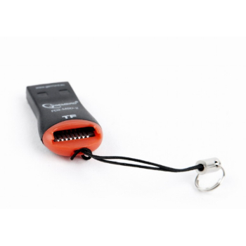 CARD READER extern GEMBIRD, interfata USB 3.0, citeste/scrie: micro SD; plastic, negru cu rosu, FD2-MSD-3 (timbru verde 0.03 lei)