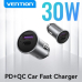 ALIMENTATOR SmartPhone Auto Vention Two-Port USB A+A(30+30) Car Charger Gray Mini Style Aluminium Alloy Type, FFFH0 (timbru verde 0.18 lei) 