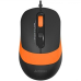 MOUSE A4tech, FM10, PC sau NB, cu fir, USB, optic, 1600 dpi, butoane/scroll 4/1, , negru / portocaliu, FM10 Orange (timbru verde 0.18 lei) 