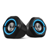 BOXE EDIFIER Gaming 2.0, RMS:  5W (2 x 2.5W), bass 2.5, control volum, BT/USB/AUX, sound mode: Music/Game/Movie, 12 x LED RGB, frecv. raspuns 98Hz-20KHz, USB power, black, G1000-BK (timbru verde 0 