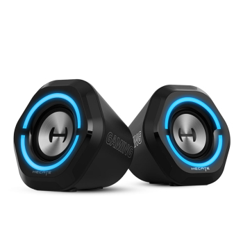 BOXE EDIFIER Gaming 2.0, RMS:  5W (2 x 2.5W), bass 2.5, control volum, BT/USB/AUX, sound mode: Music/Game/Movie, 12 x LED RGB, frecv. raspuns 98Hz-20KHz, USB power, black, G1000-BK (timbru verde 0 