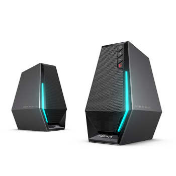 BOXE EDIFIER Gaming 2.0, RMS:  5W (2 x 2.5W), bass 2.5, control volum, BT/USB/AUX, sound mode: Music/Game/Movie, 12 x LED RGB, frecv. raspuns 98Hz-20KHz, USB power, black, G1500-BK (timbru verde 0 