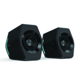BOXE EDIFIER Gaming 2.0, RMS: 16W (2 x 8W), bass 2.75, control volum, BT/USB/AUX, sound mode: Music/Game/Movie, 12 x LED RGB, frecv. raspuns 98Hz-20KHz, 220V power, black, G2000-BK (timbru verde 0 