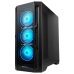 CARCASA Chieftec APEX, Tower, ATX, fara sursa, 4xfan, USB 3.2 gen 2 Type-C x 2, USB 3.2 gen 1 x 2, USB 2.0 x 1, audio, mic, RGB, PSU shroud, 7 sloturi expansiune, iluminare ARGB, negru, GA-01B-TG-O 