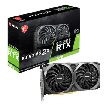 Placa video MSI GeForce RTX 3060 VENTUS 2X 12G OC 12GB GDDR6 PCIe 4.0 2xHDMI 2.1 3xDP 1.4, GEFORCE RTX 3060 VENTUS 2X 12G OC 