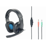 CASTI Gembird, cu fir, utilizare multimedia, microfon pe brat, conectare prin Jack 3.5 mm x 2, negru, GHS-04, (timbru verde 0.8 lei) 