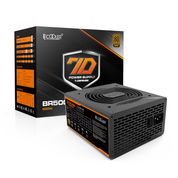 SURSA PCCOOLER 500W (real), fan 120mm PWM, 80 Plus Bronze, 2x PCI-E (6+2), 6x S-ATA GI-BR500, (timbru verde 2 lei) 