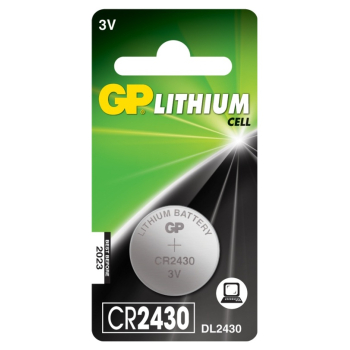Baterie GP Batteries, butoni (CR2430) 3V lithium, blister 1 buc. GPCR2430-2CPU1 GPPBL2430052 - 945242 (timbru verde 0.01 lei) 