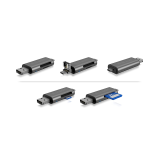 Raidsonic CARD Reader Icy Box interfata USB 2.0, citeste/scrie: SD, microSD, adaptor USB Type-C&Micro-B, IB-CR200-C (timbru verde 0.03 lei) 