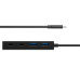 Raidsonic HUB extern Icy Box, porturi USB: USB 3.0 x 2, USB-C x 2, USB-C x 1 PD 60W, conectare prin USB Type-C, cablu 0.10m, aluminiu & plastic, negru, IB-HUB1426-CPD (timbru verde 0.8 lei) 