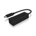 Raidsonic ADAPTOR RETEA Icy Box USB 3.0 Type-C la Interfata Ethernet Gigabit RJ-45, plastic, negru, IB-LAN100-C3 