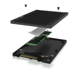 Raidsonic RACK Icy Box SSD, de la M.2 PCIe (NVMe) la 2.5 SSD U.2, 9.5mm inaltime, aluminiu, negru, IB-M2U04 