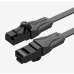 Patch Cord UTP Vention, Cat. 6, 8m, flat cable, conductor cupru - aluminiu, viteza max transfer 1 Gbps, invelis PVC, negru, IBABK (timbru verde 0.18 lei) - 6922794722323 