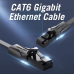 Patch Cord UTP Vention, Cat. 6, 8m, flat cable, conductor cupru - aluminiu, viteza max transfer 1 Gbps, invelis PVC, negru, IBABK (timbru verde 0.18 lei) - 6922794722323 