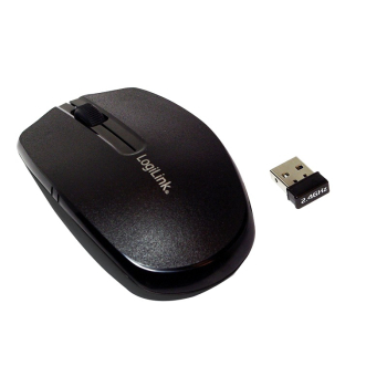 MOUSE Logilink, PC sau NB, wireless, 2.4GHz, optic, 1200 dpi, butoane/scroll 3/1, , negru, ID0114 (timbru verde 0.18 lei) 