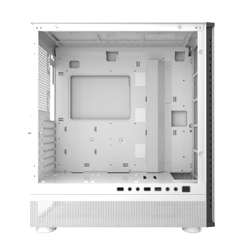 CARCASA PCCOOLER, Tower, ATX, fara sursa, sticla securizata, 1 ventilator inclus , alb, USB 3.2 gen 1 x 1, USB 2.0 x 2, mic, audio, IE200W 