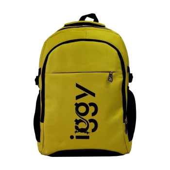 RUCSAC IGGY RIDER, pt. notebook de max. 15.6, 2 compartimente, buzunar frontal, troler strap, water-resistant, poliester, galben/negu, IGBP-RIDER 