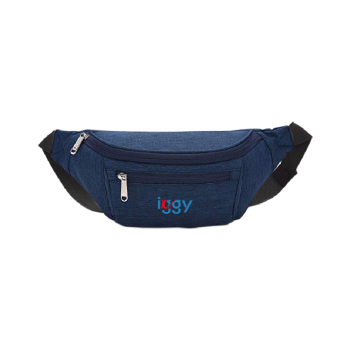 BORSETA Iggy, polyester,1 bretea, 1 compartiment principal,1 compartiment frontal, 38x16x6.5cm, albastru IGFP-BELT-BL 