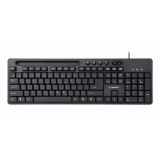 TASTATURA GEMBIRD USB, multimedia 104 taste + 6 taste multimedia, cu stand telefon, black KB-UM-108 (timbru verde 0.8 lei) 