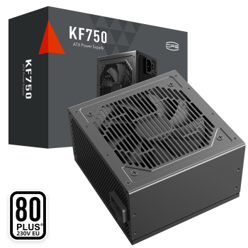 SURSA PCCOOLER, 750W, fan 120mm, certificare 80PLUS White, MB 20+4 pin x 1, CPU 4+4 pin x 2 , PCI-E 6+2 pin x 2, SATA x 3, KF750 (timbru verde 2lei) 