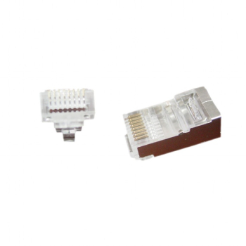 MUFA RJ-45 GEMBIRD pt. cablu FTP, Cat5e, RJ-45 (T) | RJ-45 (T) tip pass-through, ecranat, plastic cu metal, 100 buc, LC-PTF-01/100 MUFA RJ-45 GEMBIRD pt. cablu FTP, Cat5e, RJ-45 (T) | RJ-45 (T) tip pass-through, ecranat, plastic cu metal, 100 buc, LC-PTF-01/100