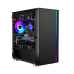 CARCASA PCCOOLER, Middle Tower, mATX, ITX, fara sursa, sticla securizata, 1 ventilator inclus ARGB, negru, USB 3.2 gen 1 x 1, USB 2.0 x 2, mic, audio, LM300G ARGB 