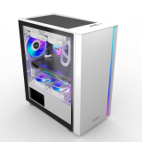CARCASA PCCOOLER, Middle Tower, mATX, ITX, fara sursa, sticla securizata, 1 ventilator inclus ARGB, alb, USB 3.2 gen 1 x 1, USB 2.0 x 2, mic, audio, LM300W ARGB 
