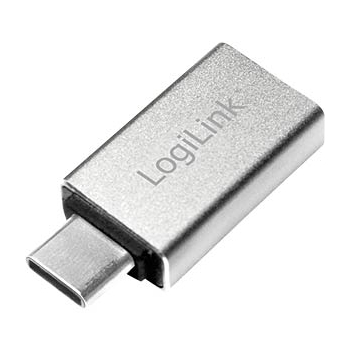 ADAPTOR LOGILINK OTG, pt. smartphone, USB 3.2 Type-C (T) la USB-A 3.0 (M), 5V / 3A 15W, negru, AA0042 (timbru verde 0.18 lei) AU0042