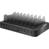 STATIE INCARCARE retea 220V LOGILINK universal, 4 x USB-A, 6 x USB-C, PD & QC 3.0, 120W, prot. supracurent/ supratensiune/ scurtcircuit, negru, PA0327 (timbru verde 0.18 lei) 