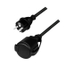 Cablu de alimentare prelungitor, Schuko, 5m, 3x1.5mm2, 250V / 16A, black, Logilink LPS102 (timbru verde 0.18 lei) 