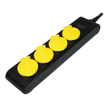 PRELUNGITOR LOGILINK, Schuko x 4, conectare prin Schuko (T), cablu 1.4 m, 16 A, protectie stropire cu apa, negru, LPS212 (timbru verde 0.18 lei) 