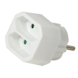 PRELUNGITOR LOGILINK, Euro skt x 2, conectare prin Schuko (T), 16A, fara protectie, alb, LPS218 (timbru verde 0.18 lei) 